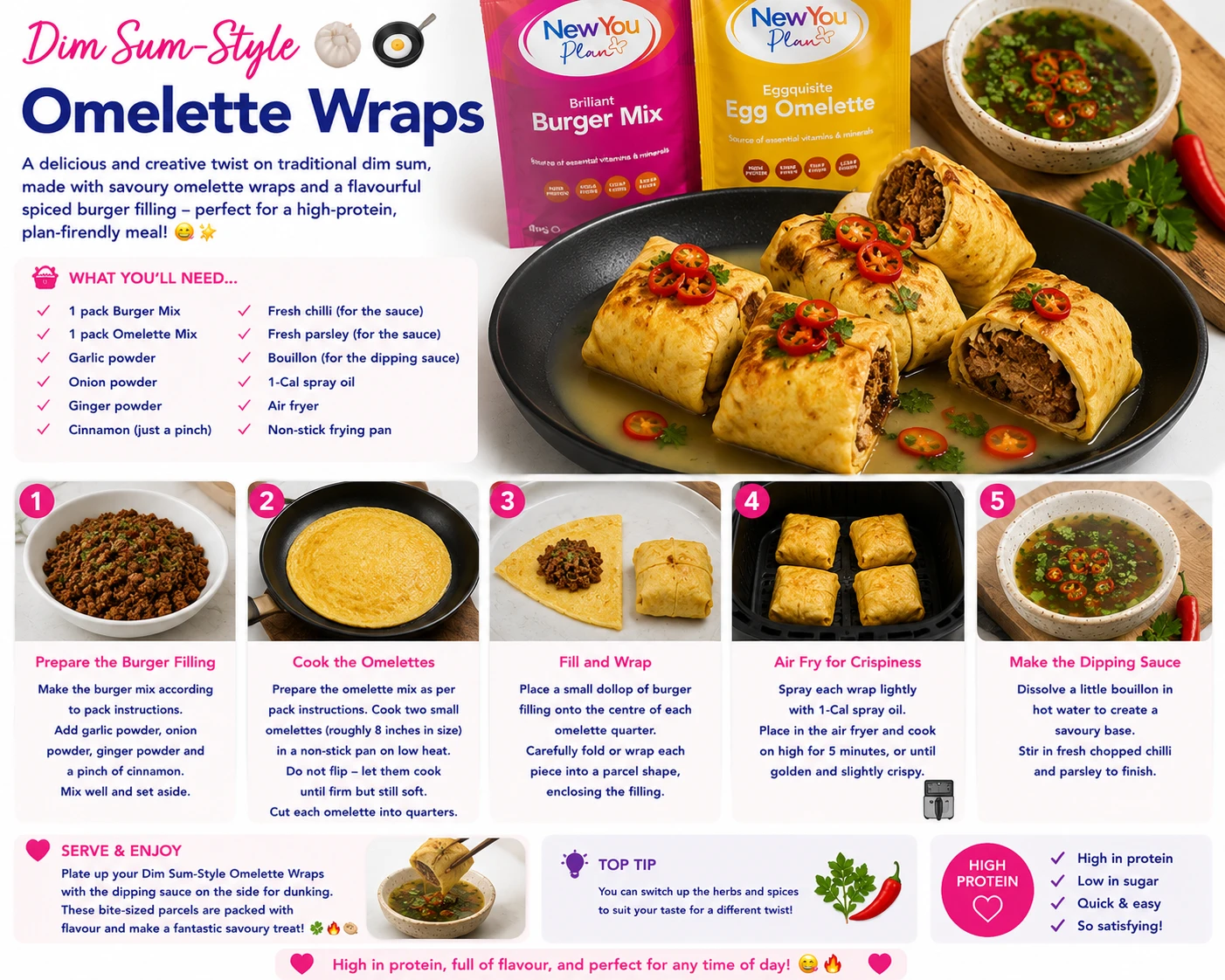 Dim Sum-Style Omelette Wraps